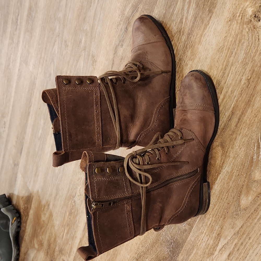 Indigo Leather Boots size 7.5